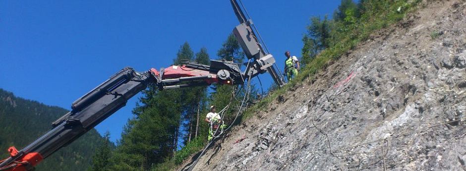 Felsvernetzung - L229 Felssicherung Aufstieg Schmirn