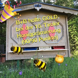 BB holte GOLD bei der 10. Tiroler Honigprämierung