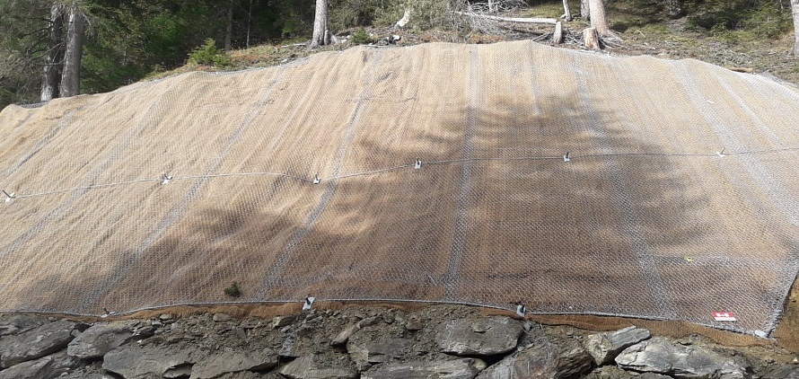 Bergbahnen Kappl - Holzankerwand und Vernetzung Piste Nr. 4