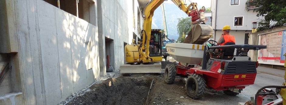 Stadtwerke Schwaz – Wopfnerstraße/Postgasse, Tiefbauarbeiten Wasser, Kanal, Strom und IT