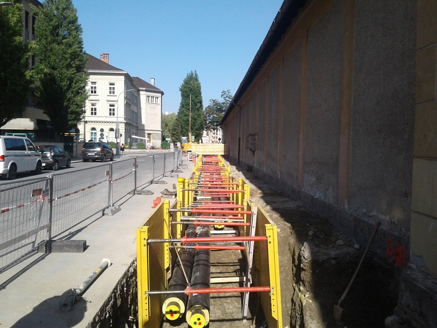 TIGAS - Verlegung FW/GAS/WL - Schöpfstraße, Ibk.