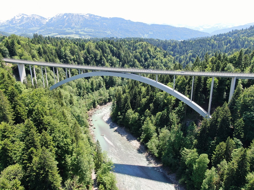 L 205 Hittisauer Straße - Alberschwende-Lingenau, Hochbrücke Lingenau, km 0,872 Instandsetzung Teil 2